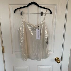 New Michael Lo Sordo metallic velvet camisole sz 10